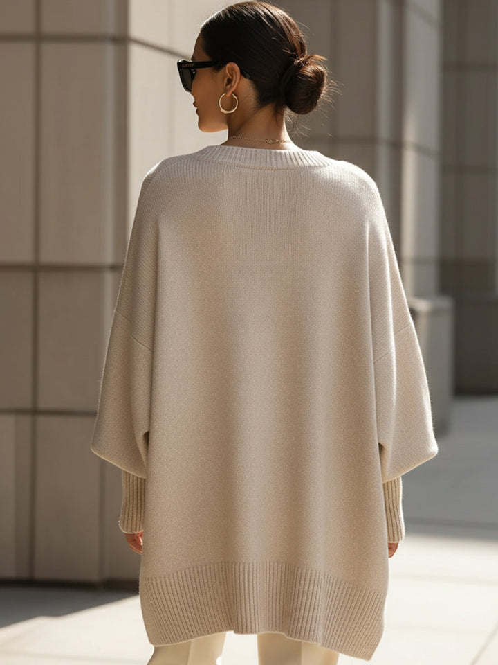 Jane - Moteriškas oversize megztinis su minkštu kirpimu